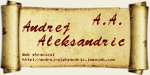 Andrej Aleksandrić vizit kartica